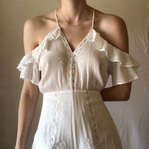 Off Shoulder White Romper